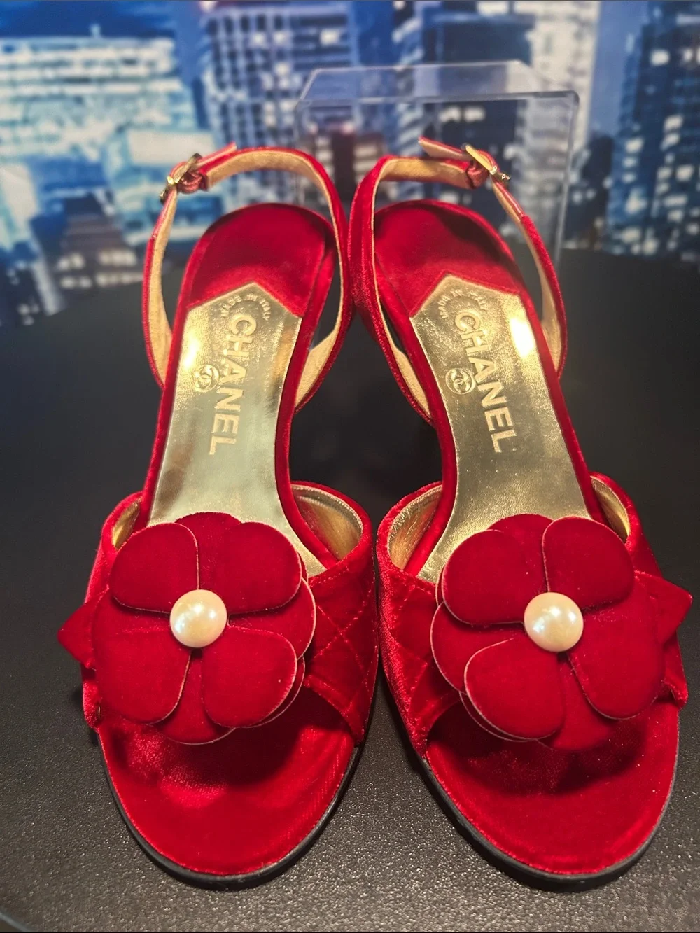 CHANEL red velvet